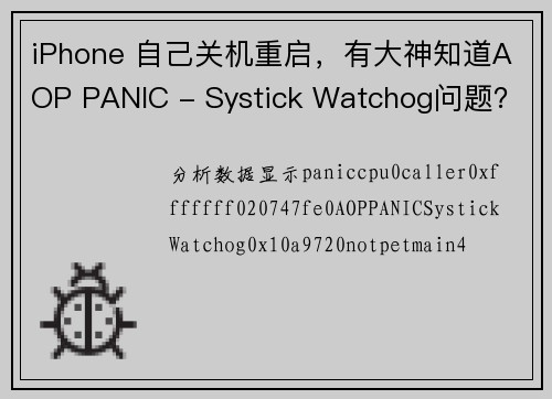 iPhone 自己关机重启，有大神知道AOP PANIC - Systick Watchog问题？